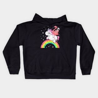 Cute Funny Unicorn Flamingo Panda Rainbow Kids Hoodie